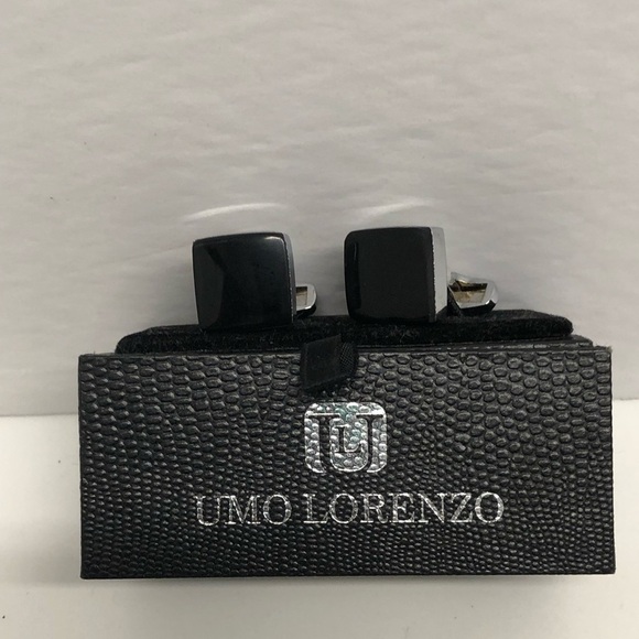 Uno Lorenzo cufflink black/silver box - Picture 2 of 4